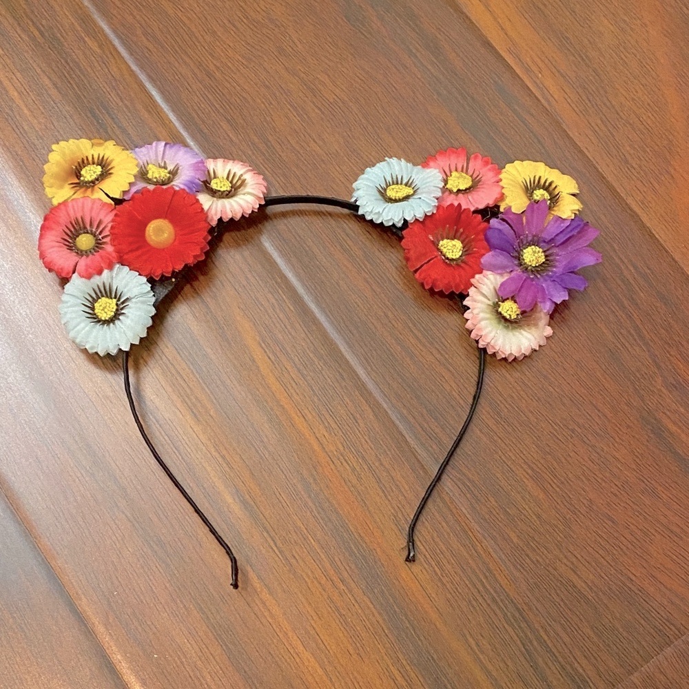 Floral Cat Ear Headband